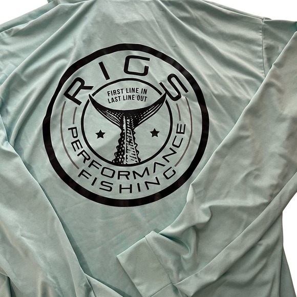 *Sold* Rigs Men’s Performance Fishing Lightweight Hooded SPF 50 Shirt - Picture 3 of 6